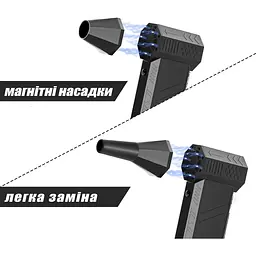 Вентилятор Jet Fan X6 турбо ручний міні акумуляторний 8000 mAh 52 м/с - мініатюра 3