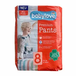Підгузки-трусики Babylove Premium 8 (19+) кг 16 шт