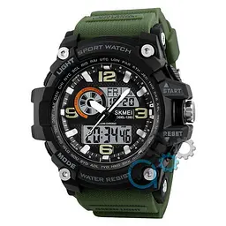Чоловічий наручний годинник 1283 Black-Military Wristband. Skmei acs0030822