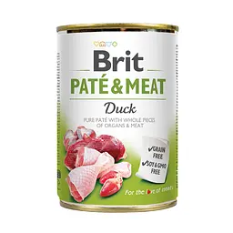 Вологий корм Brit Care Pate & Meat для собак з качкою 400 г (арт.100075/530304)