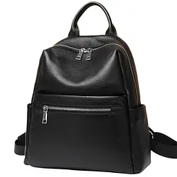 Жіночий шкіряний рюкзак жіноча трансформер 23941 Tiding Bag чорний
