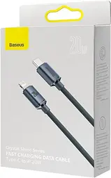 Кабель Baseus Crystal Shine Series Fast Charging Data Cable Type-C to iP 20W 2m CAJY000301 Black - мініатюра 4