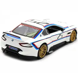 Колекційна металева модель автомобіля Автопром BMW 3.0 CSL Hommage R з інерцією, світлом та звуком 1:24 - мініатюра 5
