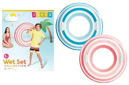 Надувне коло для плавання з ручками Вир Intex Wet Set Collection 59256 діаметр 91 см