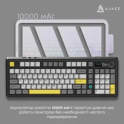 Клавіатура Ajazz AK980 V2 Gift Switch V2 Black Gray Yellow (AK980-V2-G-BGY) - мініатюра 12