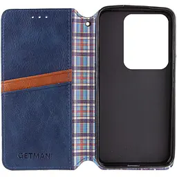 Шкіряний чохол-книжка GETMAN Cubic (PU) для Xiaomi Redmi Note 13 5G Синій - мініатюра 3