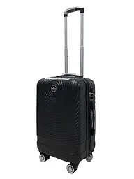 Валіза маленька S ABS-пластик Worldline Airtex 652 60×39×25см 58л Чорний - мініатюра 2
