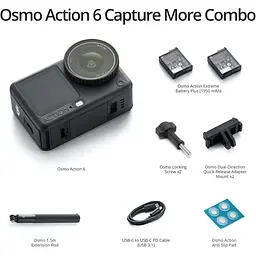 Екшн-камера DJI Osmo Action 6 Capture More Combo (CP.OS.00000627.01) [177121] - мініатюра 5