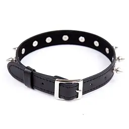 Нашийник з шипами Fetish Addict Collar With Spikes, 43 см (чорний) - мініатюра 4