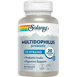Пробіотики і пребіотики Solaray Multidophilus 12 20 Billion CFU, 100 вегакапсул