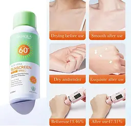 Сонцезахисний спрей BIOAQUA з алое віра SPF60+ PA+++ UVA/UVB 150 мл - мініатюра 3