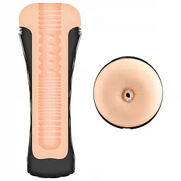 Мастурбатор Real Body Real Cup Anus Vibrating з вібрацією тілесний - мініатюра 2