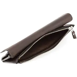 Шкіряне портмоне Elegante, шоколад матовий GRANDE PELLE 20х11х2 см acs0032196 - мініатюра 6