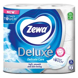 Туалетний папір Zewa Deluxe білий 3 шари 4 рулони (7322540313369)