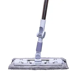 Плоска швабра для миття підлоги Household HP-35015-35G зі змінними серветками 130 см Сірий - мініатюра 6
