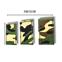 Нашивка-аплікація для одягу №213 Мілітарі/Камуфляж 9×5.5 см 9 шт.