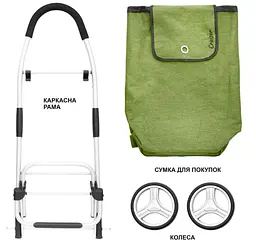 Cумка-візок ShoppingCruiser Foldable Green (650068) - мініатюра 4
