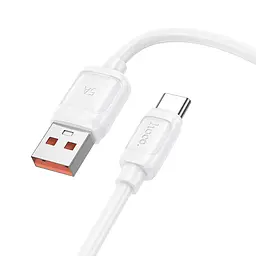 Кабель Hoco X115 Surpass 100W fast charging data cable Type-C White