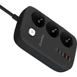 Мережевий фільтр живлення ColorWay CW-CHE34PDB 3 роз/4USB GaN3 Pro (CW-CHE34PDB) - мініатюра 6