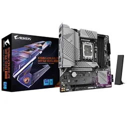 Материнська плата LGA1700, Gigabyte B760M AORUS ELITE WIFI6E GEN5, B760, 4xDDR5, Int.Video(CPU), 4xSATA3, 2xM.2, 1xPCI-E 5.0 x16, 1xPCI-E 4.0 x16, Realtek 7.1, Realtek 2.5GbE, WiFi 6E, Bluetooth 5.3, 8xUSB 3.2 / 8xUSB 2.0, HDMI/DP, MicroATX
