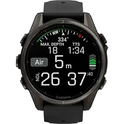 Смарт-годинник Garmin Fenix ​​8 Amoled Sapphire Carbon Gray DLC Tit. w. Black/Pebble Gray S. Band 43 mm (010-02903-20) - мініатюра 3
