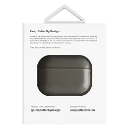 Чохол для навушників Uniq Glase AirPods Pro 2 gen Glossy Smoke (8886463683590) - мініатюра 4