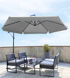 Садова парасоля GardenLine Grey 3,5 м - мініатюра 2