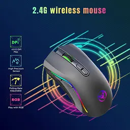 Миша бездротова HXSJ T69 2,4G Hz Black - мініатюра 5