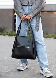 Сумка жіноча Sambag HOBO BLISS Чорна 31 х 31 х 12 см (53453001) - мініатюра 6