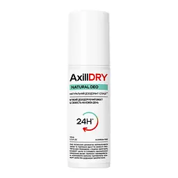 Натуральний дезодорант-спрей AxillDRY Natural Deo до 24 годин, 110 мл