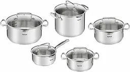 Набір посуду Duetto Plus, 10предметів, нержавіюча сталь, скло Tefal kuh0016925