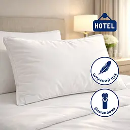 Подушка Ideia Premium Soft перкаль із внутрішньою подушкою зі штучного пуху 50х70 см біла (8-31150) - мініатюра 4