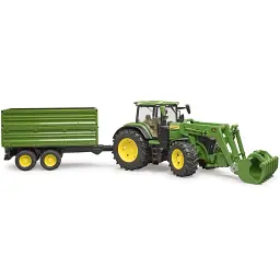 Трактор Bruder John Deere з причепом краном та колодами 1:16 (03154) - мініатюра 7
