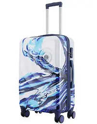 Валіза Semi Line 24" (M) White/Blue Print (T5653-2) (DAS302330)
