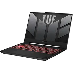 Ноутбук Ігровий ASUS TUF A15 FA507UV з процесором AMD Ryzen™ 9 8945H pana la 5.2GHz, 15.6'' Full HD, 144Hz, IPS, 16GB DDR5 RAM, 512GB SSD, NVIDIA® GeForce RTX™ сірий - мініатюра 4