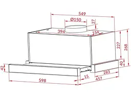 Витяжка телескопічна Perfelli ISEO 6PWX INOX - мініатюра 6