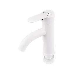 Змішувач для умивальника Plamix RAUL-001-B white PM0652, Білий - мініатюра 5