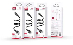 Кабель XO NB230 Rock Series USB-A to Micro - 1m (чорний) (6974586) - мініатюра 4