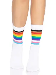 Шкарпетки жіночі в смужку Leg Avenue Pride crew socks Rainbow, 37–43 розмір