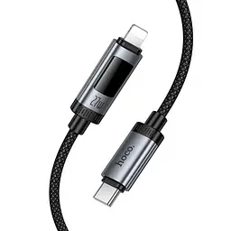Дата кабель Hoco U148 Lord with display Type-C to Lightning 27W (1.2m) Black - мініатюра 6