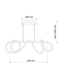 Підвісний світильник, люстра Goldlux 329080 Emma Led 1x38W 4000K 4450Lm IP20 Чорний - мініатюра 3