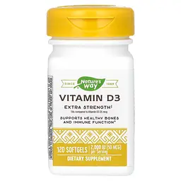 Вітамін Д3 посиленої дії Vitamin D3 Extra Strength 50мкг - 120 жувальних таб.