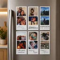 Фотомагніт індивідуальний з написом на 6 фото 32929 6х14 см - мініатюра 3