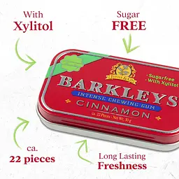 Жувальна гумка Barkleys Sugar Free Gum Xylitol Cinnamon 30г - мініатюра 6