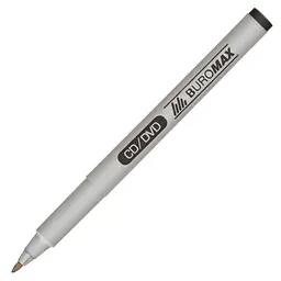 Маркер Buromax CD/DVD "JOBMAX", black, 0.6мм (BM.8701-01) - мініатюра 2
