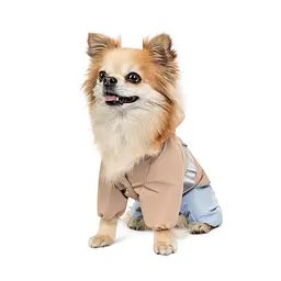 Дощовик Pet Fashion Tina для дівчаток розмір XS2 бежевий/блакитний - мініатюра 3