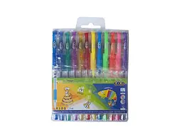 Набір ZIBI 12кол. з 12-ти гелевих ручок NEON+GLITTER, ZB.2204-99 - мініатюра 2