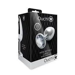 Анальна пробка Ouch! Round Gem L, 8.1 см (прозорий) - мініатюра 7
