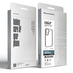 Чехол для Samsung Galaxy S25 Plus 5G, UNIT2, серый, ударопрочный, прозрачный противоударный чехол-накладка из TPU и поликарбоната (PC), с защитными бортиками, защита всего корпуса от ударов и царапин, ArmorStandart (ARM81841) - мініатюра 2