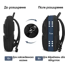 Рюкзак Tigernu T-B9121 15.6 Black - мініатюра 6